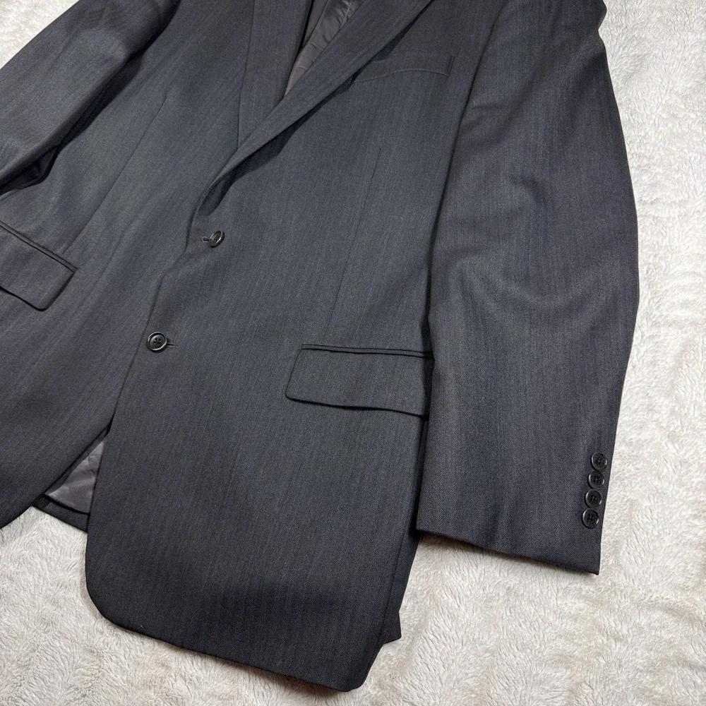 Brooks Brothers 1818 Madison 48L 43W Black Wool Two‎ Button Sport Coat USA